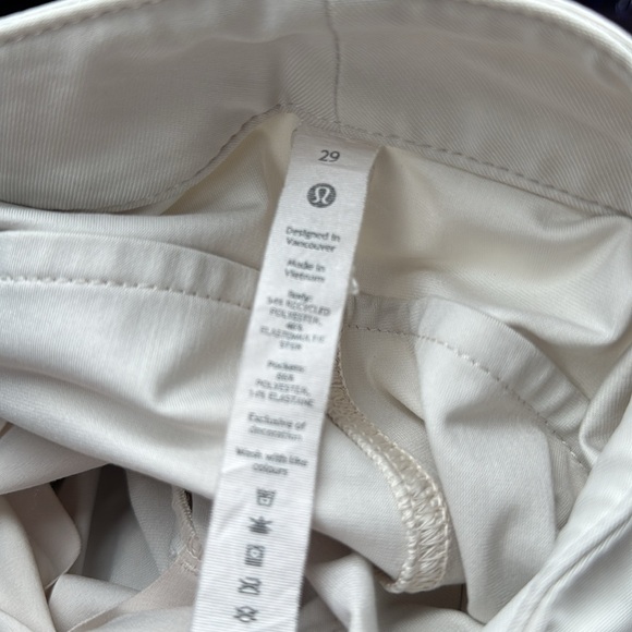 Lululemon City Sleek 5 Pocket Wide Leg High Rise 7/8 Length Pants 29 white opal - Picture 3 of 7